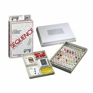 New Jax Ltd. Sequence Travel Version Game -Ages 7+  2+ Players Hard Case